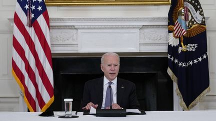 Le président américain Joe Biden à la Maison Blanche, à Washington, le 30 juillet 2021. (SUSAN WALSH / AP / SIPA)