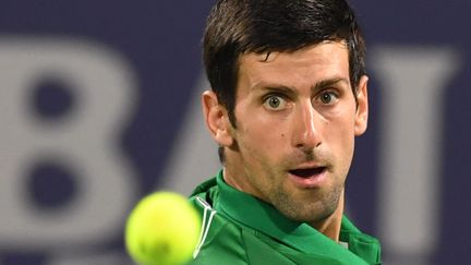  Novak Djokovic, à Dubaï, le 29 février 2020. (KARIM SAHIB / AFP)