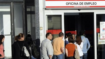 Agence pour l'emploi en Espagne où le chômage touche plus de 25% de la population. (AFP/DOMINIQUE FAGET / AFP)