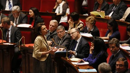 La ministre des Affaires sociales, Marisol Touraine, le 8 octobre 2013 &agrave; l'Assembl&eacute;e nationale, &agrave; Paris. ( MAXPPP)