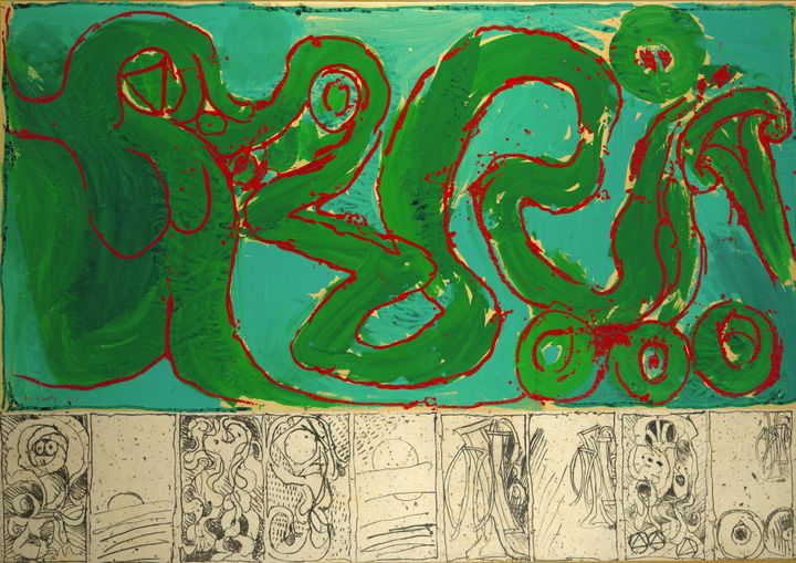 Pierre Alechinsky, "CoBrA de transmission", 1968 (© ADAGP Paris 2019, photo Musée d’Ixelles)