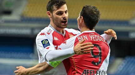 A eux deux, Volland et Ben Yedder ont déjà marqué 19 buts en Ligue 1 cette saison (et délivré 9 passes décisives). (PASCAL GUYOT / AFP)