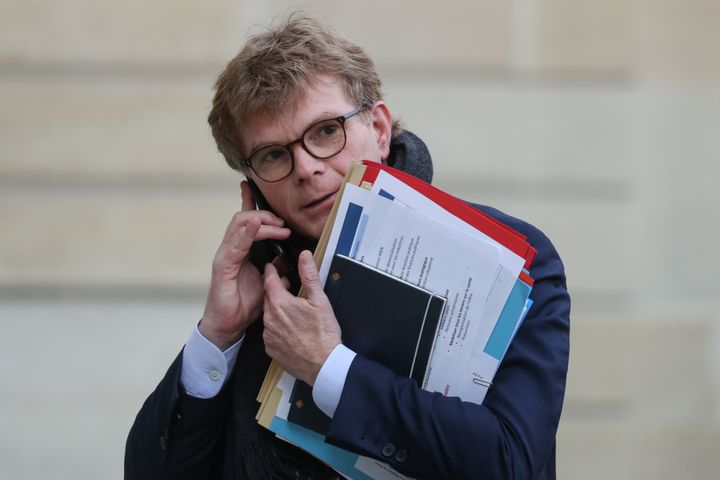 Marc Fesneau, ministre des Relations avec le Parlement, à l'Elysée, le 15 janvier 2020.&nbsp; (LUDOVIC MARIN / AFP)