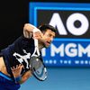 Le Serbe Novak Djokovic à l'entraînement à Melbourne avant l'Open d'Australie le 14 janvier 2022. (MAXPPP)