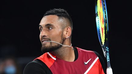 Nick Kyrgios le 18 janvier 2022 lors de l'Open d'Australie de tennis à Melbourne. (WILLIAM WEST / AFP)