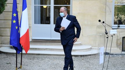 Le ministre de la Justice Eric Dupond-Moretti après une conférence de presse, le 21 septembre 2020 à Paris. (BERTRAND GUAY / AFP)