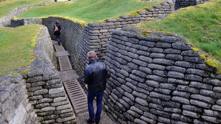 Tranchées du site de la Crête de Vimy (Pas-de-Calais), où les troupes canadiennes prirent position pendant la 1ère guerre mondiale.
 (PHILIPPE HUGUEN / AFP)