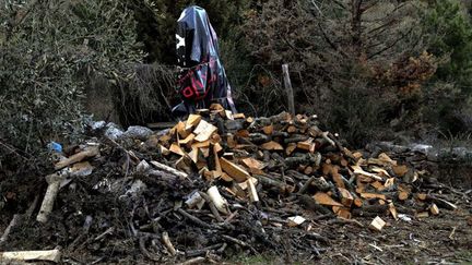 sur le mont Pélion, le 9 janvier 2012.

Si les Grecs sont obligés d’éteindre leurs radiateurs et de revenir aux poêles à bois, les rapports des services forestiers alertent sur l'exploitation illégale exponentielle des forêts (AFP PHOTO / Despoina Vafeidou )