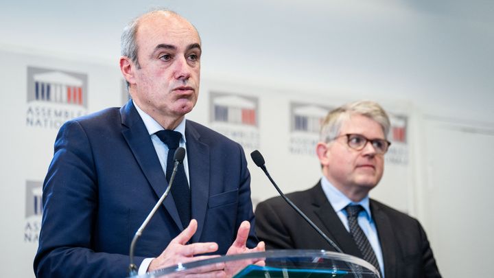 Olivier Marleix, président du groupe Les Républicains à l'Assemblée nationale, le 14 février 2023. (XOSE BOUZAS / HANS LUCAS / AFP)