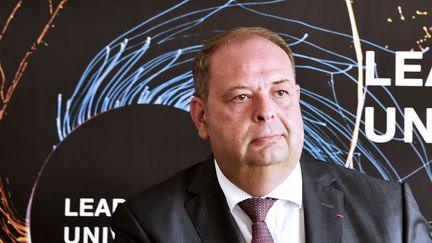 Thierry Baril, directeur des ressources humaines d'Airbus, lors de l'inauguration de l'Université du leadership du groupe Airbus à Blagnac, près de Toulouse, dans le sud de la France, le 19 septembre 2016. (PASCAL PAVANI / AFP)