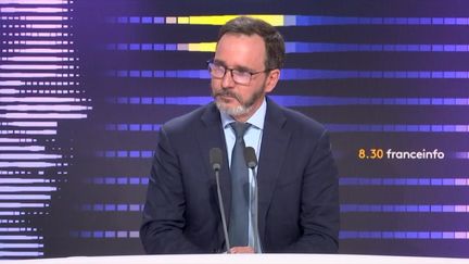 Pierre-Olivier Gourinchas, chef économiste du FMI, était mercredi 10 mai l’invité du 8h30 franceinfo. (FRANCEINFO / RADIOFRANCE)