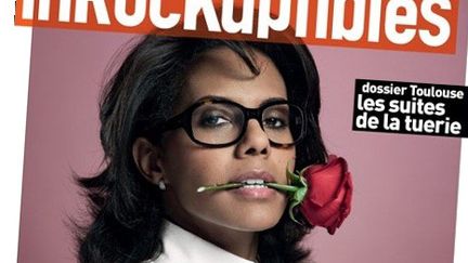 Audrey Pulvar&nbsp;&agrave; la une des "Inrocks", le 28 mars 2012. (CAPTURE FTVI)