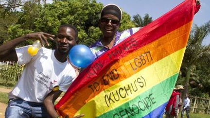 La gay pride célébrée à Entebbe, en Ouganda, le 9 Août 2014. (AFP/Isaac Kasmani)