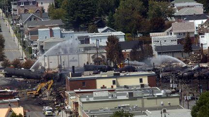 &nbsp; (Catastrophe ferroviaire de Lac-Magentic au Canada © Maxppp)