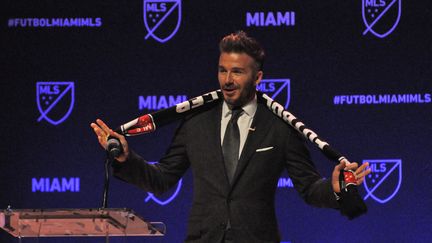 David Beckham à Miami (Etats-Unis) le 5 août 2018. (PABLO TONINI / NOTIMEX / AFP)