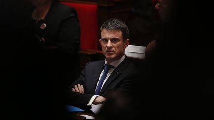 Le Premier ministre, Manuel Valls, le 2 février 2016 à l'Assemblée nationale. (PATRICK KOVARIK / AFP)