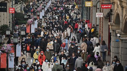 Les rues de Wuhan, l'épicentre de la pandémie, le 1er janvier 2021 (NOEL CELIS / AFP)