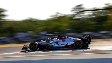 George Russell, lors des essais libres du Grand Prix de Hongrie, le 29 juillet 2022. (DPPI via AFP)