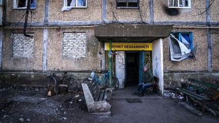 Les Russes ont intensifié leur pression autour de Tchassiv Iar, à l'ouest de Bakhmout, le 27 février 2024. (JOSE COLON / ANADOLU / AFP)