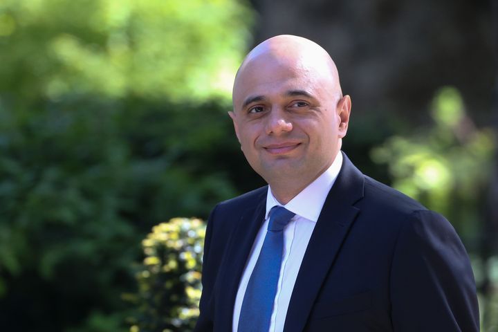 Le ministre de l'Intérieur&nbsp;Sajid Javid arrive au 10 Downing Street, à Londres, pour le Conseil des ministres, le 14 mai 2019. (ISABEL INFANTES / AFP)