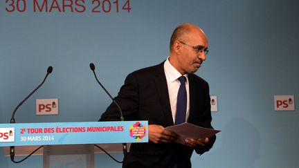 Harlem D&eacute;sir, alors premier secr&eacute;taire du PS, le 30 mars 2014 au si&egrave;ge du parti, &agrave; Paris. (PIERRE ANDRIEU / AFP)