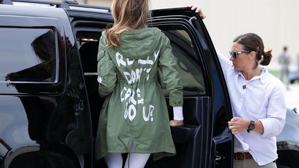 La Première dame américaine Melania Trump s'est rendue dans un centre pour enfants à la frontière avec le Mexique, le 21 juin 2018.
 (CHIP SOMODEVILLA / GETTY IMAGES NORTH AMERICA)