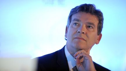 Arnaud Montebourg, lors de la 12e &eacute;dition de Plan&egrave;te PME &agrave; Paris, le 19 juin 2014. (ERIC PIERMONT / AFP)