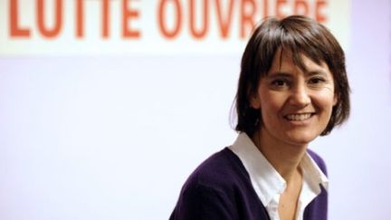 Nathalie Arthaud se présente pour la première fois à la présidentielle. (BERTRAND GUAY / AFP)