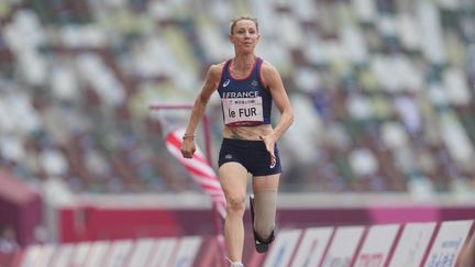 La Française Marie-Amélie Le Fur, médaillée d'argent en saut en longueur aux Jeux paralympiques de Tokyo, le 28 août 2021. (ULRIK PEDERSEN / NURPHOTO via AFP)