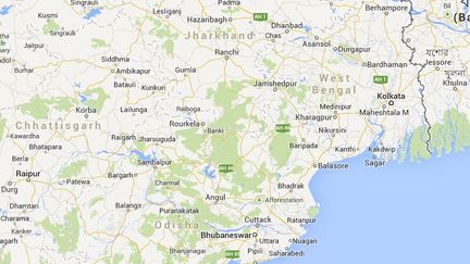 Les Etats indiens du Bihar et du Jharkhand ont &eacute;t&eacute; frapp&eacute;s par des orages qui ont fait au moins 32 morts, dimanche 6 octobre 2013. (GOOGLEMAPS / FRANCETV INFO)