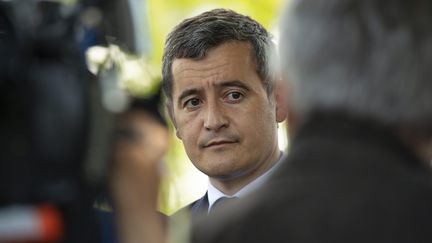 Gérald Darmanin, le ministre de l'Intérieur, le 28 mai 2021 à La Chapelle-sur-Erdre. (OLIVIER LANRIVAIN / MAXPPP)