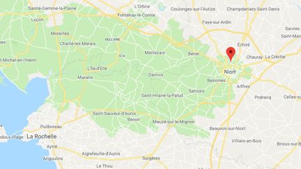 La commune de Niort, dans les Deux-Sèvres (CAPTURE D'ECRAN GOOGLE MAPS)