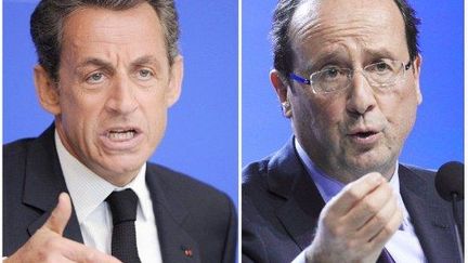 Nicolas Sarkozy et François Hollande (PIERRE VERDY ERIC FEFERBERG / AFP)