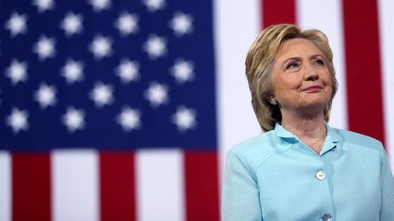 Hillary Clinton, candidate à la Maison Blanche, lors d'un meeting à Miami (Etats-Unis), le 23 juillet 2016. (JUSTIN SULLIVAN / GETTY IMAGES NORTH AMERICA / AFP)