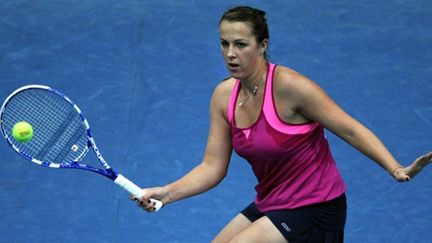 Anastasia Pavlyuchenkova effectue un coup droit