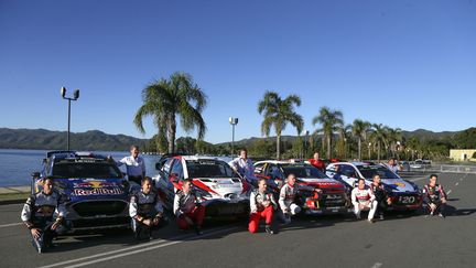 La présentation officielle des quatre constructeurs présents pour se disputer la victoire lors de la 35e édition du Rallye d'Argentine. (DIEGO LIMA / AFP)