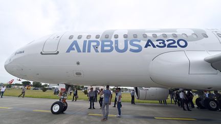 Un Airbus A320 au sol, près de Toulouse, le 1 juillet 2014.&nbsp; (ERIC CABANIS / AFP)