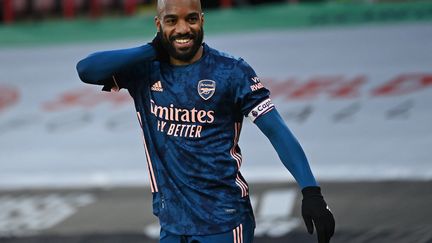 Alexandre Lacazette a inscrit un doublé avec Arsenal face à Sheffield United (LAURENCE GRIFFITHS / POOL)