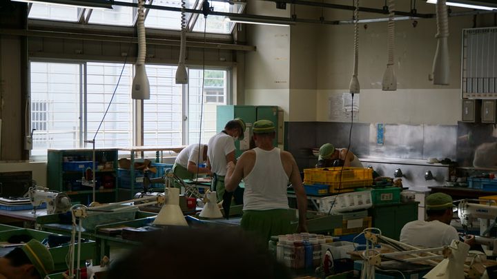 A garment workshop inside Fuchū Prison, Japan, on September 9, 2024. (KARYN NISHIMURA / RADIOFRANCE)