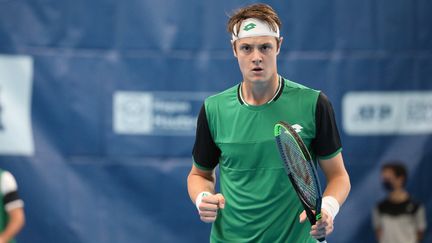 Maxime Janvier lors d'un tournoi Challenger à Lille, le 24 mars 2021. (LAURENT SANSON / LS MEDIANORD)