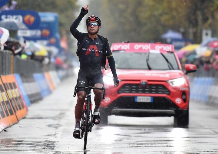 Jhonatan Narvaez, vainqueur surprise de la 12e étape du Giro. (LUCA ZENNARO / ANSA)