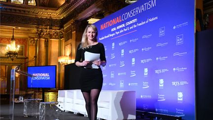 Marion Maréchal, le 4 février à Rome.&nbsp; (ALBERTO PIZZOLI / AFP)