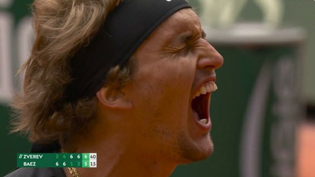 Après 3h36 d'un dur combat, Alexander Zverev obtient son billet pour le 3e tour au bout du suspens face à Sebastian Baez. Le 3e joueur mondial a sauvé une balle de match dans le 5e set avant de prendre le service de l'Argentin et de conclure sur sa mise en jeu.