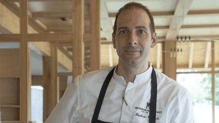 Frédéric Calmels a obtenu une étoile pour sa cuisine inspirée par la forêt autour de Cheverny, au restaurant Le Favori. (MARIE-PIERRE MOREL / SOURCES DE CHEVERNY)