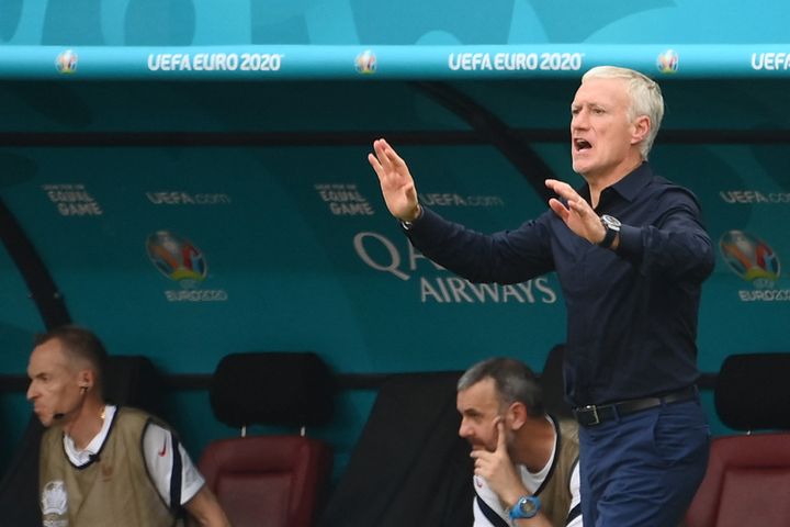 Didier&nbsp;Deschamps lors du match entre la Hongrie et la France, le 19 juin (FRANCK FIFE / POOL)