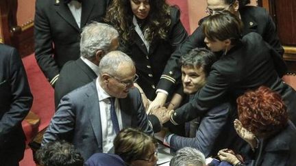 Bagarre au sénat italien