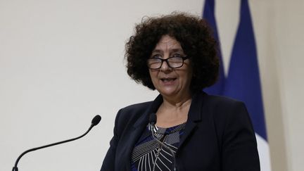 La ministre de l'Enseignement supérieur, Frédérique Vidal, lors d'une conférence de presse, à Paris, le 14 janvier 2021. (THOMAS COEX / AFP)