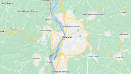 La ville de Bourg-lès-Valence, en périphérie de Valence, dans la Drôme. (SNAZZY MAPS / FRANCEINFO / RADIO FRANCE)