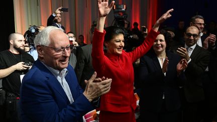 Sahara Wagenknecht Alliance (BSW) party leader during the party's first congress on January 27, 2024 in Berlin (Germany).  (John MacDougall/AFP)