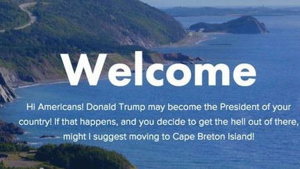 Capture d'écran du site Cape Breton... (DR/Capture d&#039;écran)